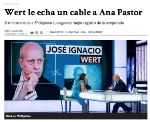 Recull de notícies i tuits de l’entrevista d’Ana Pastor al ministre Wert